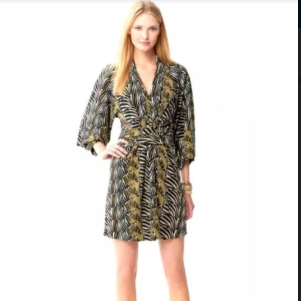 Banana Republic Issa Zebra Kimono Mini Dress